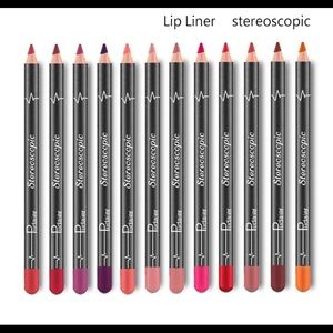 12 colors set of matte lipstick lip liner pencil